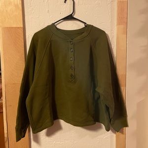 Madewell Green Cropped Pullover Sz L